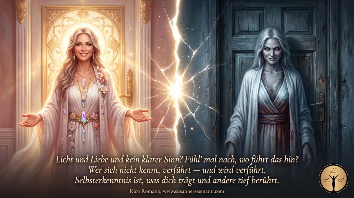 VedAstroSeemann's tweet photo. 🪐 Sternvers 8

Licht und Liebe — aber kein klarer Sinn?
Fühl' mal nach, wo führt das hin. 🌙

Wer sich nicht kennt, verführt — und wird verführt.
Selbsterkenntnis ist das Fundament. ✨

🔔 https://t.co/Wq01DU2Y1v

#Sternvers #VedischeAstrologie #Selbsterkenntnis #Wahrheit https://t.co/v97TbPmRZv
