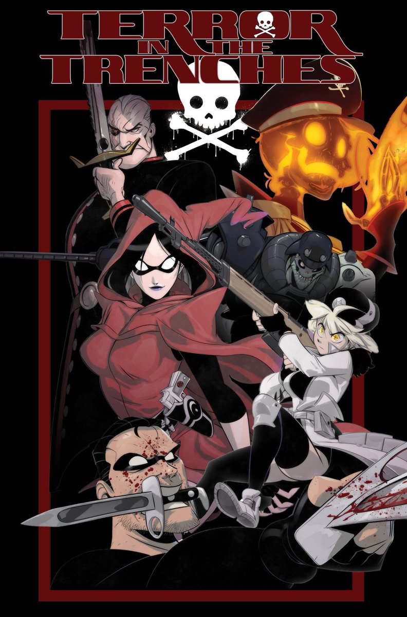 __RiseAgain__'s tweet photo. The trenches are bleeding again. ☠️
Black Terror’s worst nightmares are back… and they brought friends.
TERROR IN THE TRENCHES 2 is 72 pages of brutal pulp horror that hits even harder than Vol 1.
The greatest dark avenger story ever told. Back it now ⬇️
#BlackTerror #IndieComics