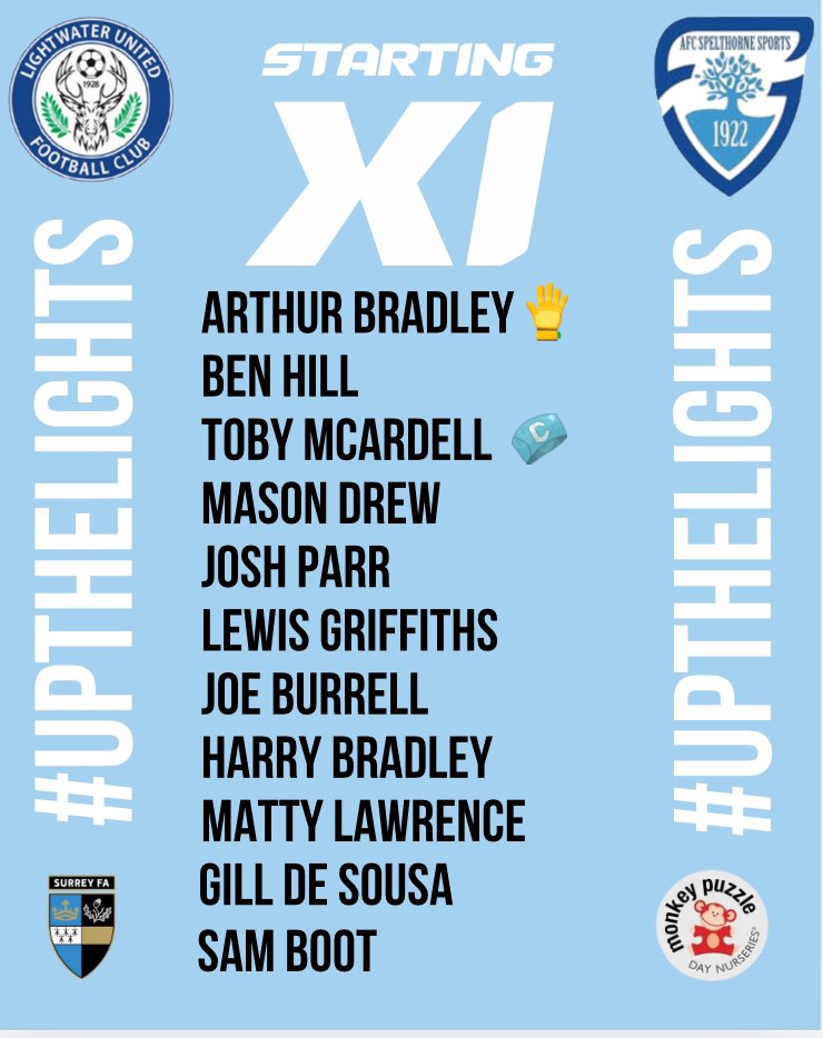 ClubLightwater's tweet photo. Todays XI Ready For Action 🔵🔵

#upthelights #coyl https://t.co/1edcm4cn56