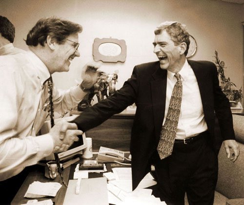 RyanWalkerFL's tweet photo. Thank you for your service @RepWebster! 🇺🇸🐐

John Thrasher (LEFT) congratulates Minority Leader Daniel Webster as Republicans become the majority party in the Florida House of Representatives for the first time in 122 years. November 1996