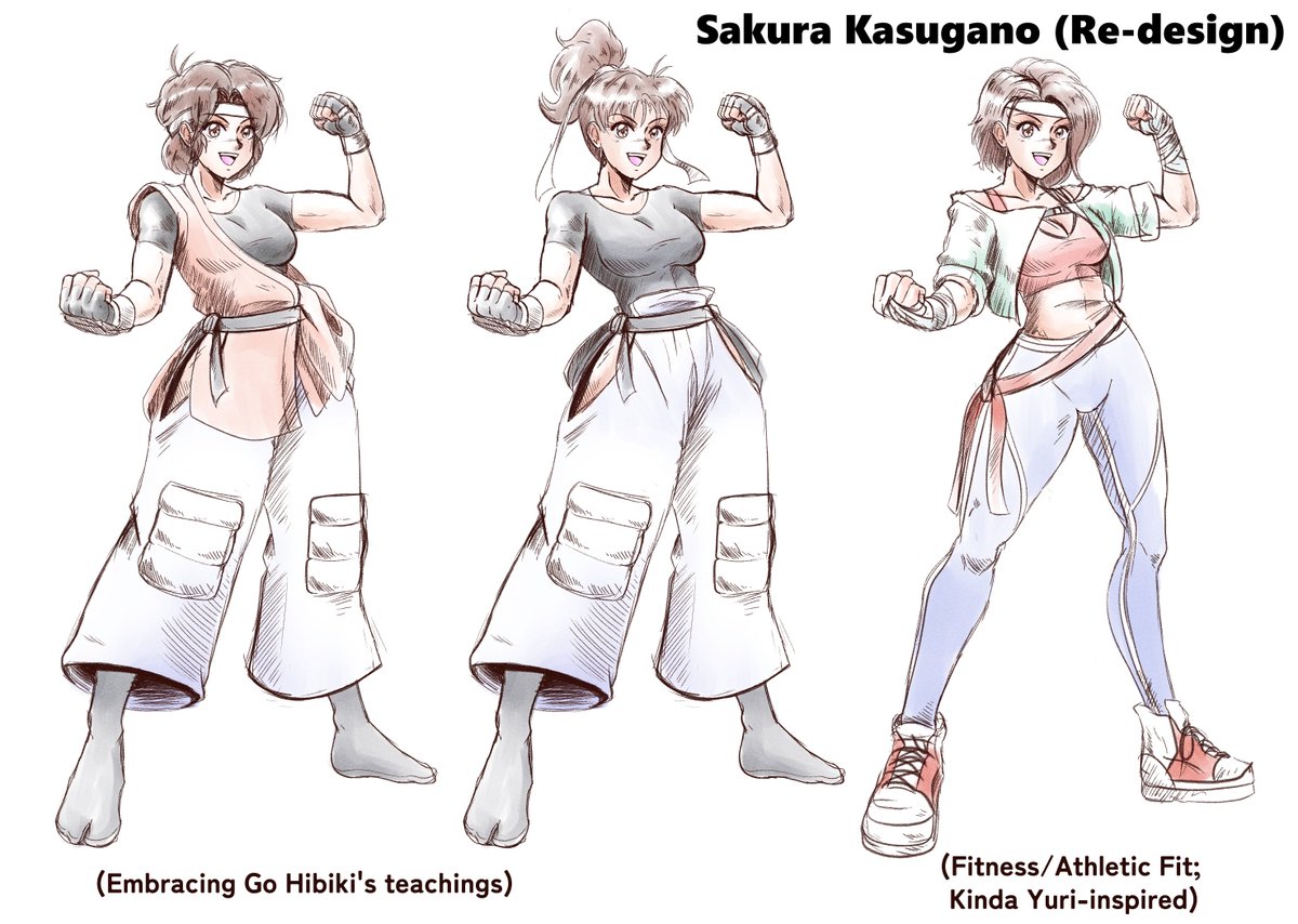 tedbob84's tweet photo. Sakura Kasugano re-design!  

Thinkin' about doing another character soon, got a few on my mind. https://t.co/BcvMbFKzcy