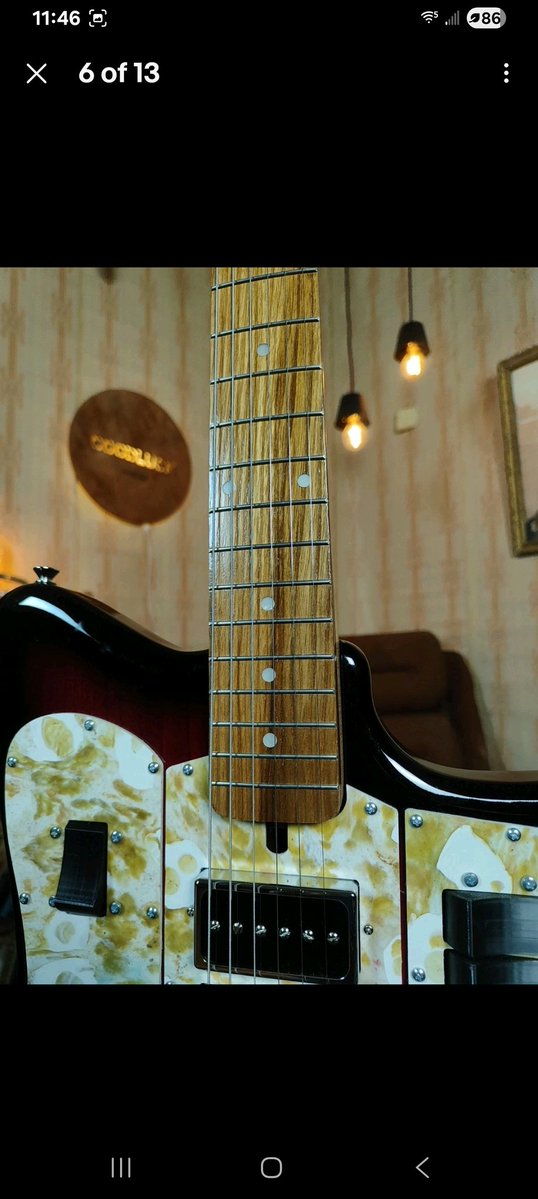 BriansElectro's tweet image. Formanta Style USSR Electric Guitar Built In Tone Bender Soviet Germanium Fuzz.

I think these are a new builder in Russia. Well he's living up to the traditional weird Russian design philosophy. 🤘
#Guitar #RocknRoll