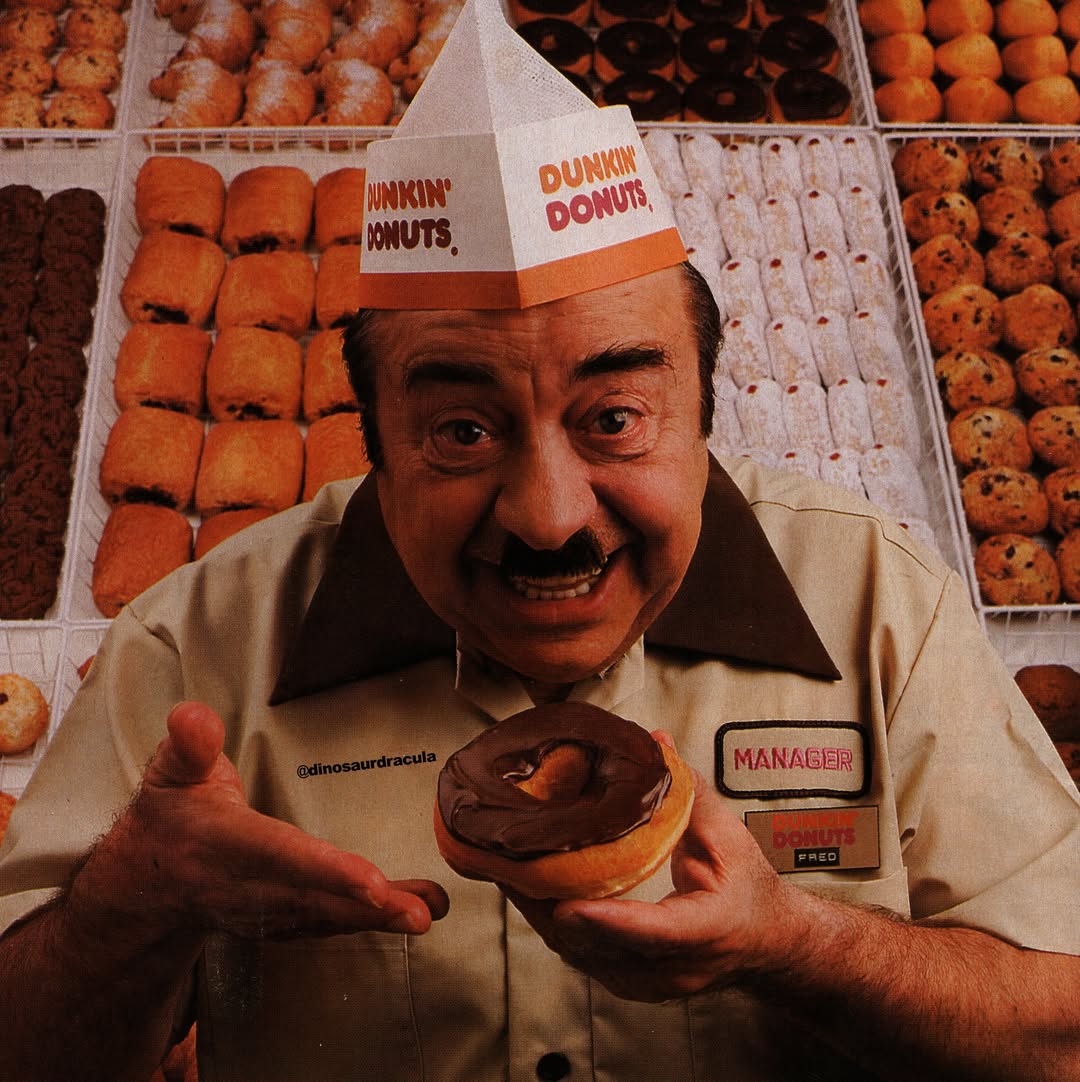 This glorious motherfucker didn’t miss a day of work in his life. Why don't we have a national holiday for Fred the Baker?