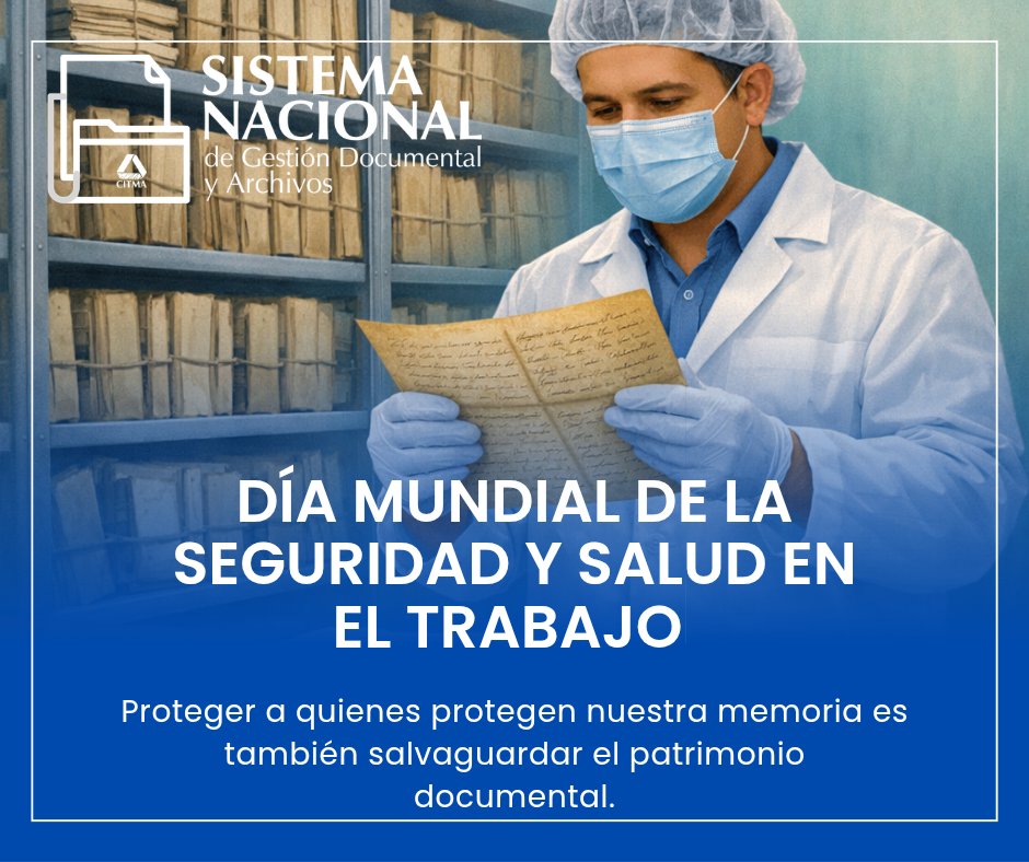 DirDGDyA's tweet photo. Día Mundial de la Seguridad y Salud en el Trabajo.
El Programa Sectorial de Gestión Documental investiga el impacto de hongos y microbiota en archivos para proteger la salud de los trabajadores. https://t.co/O0wgC9FG9w
