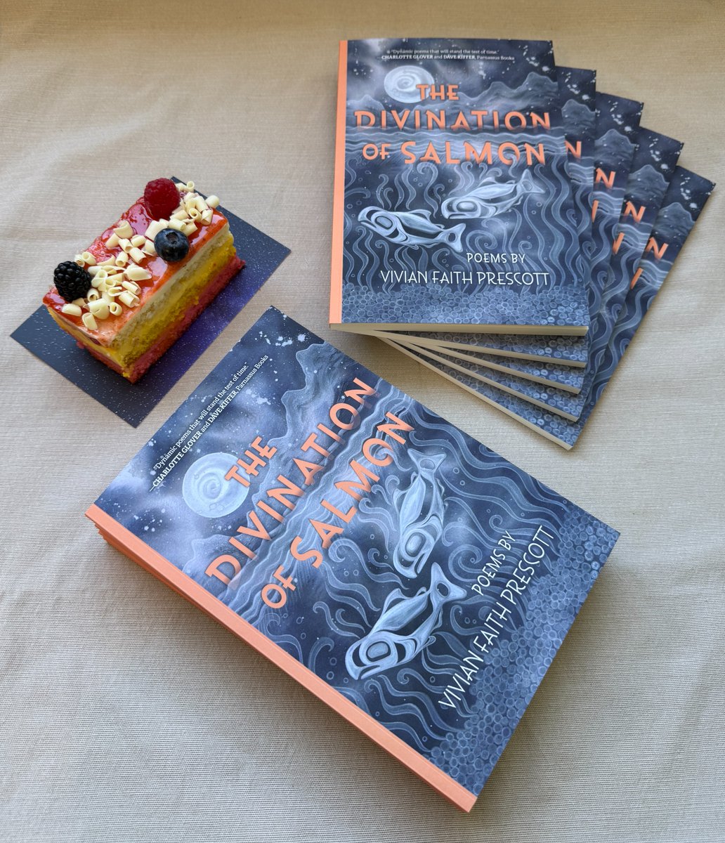 TorreyHouse's tweet photo. Happy book birthday to THE DIVINATION OF SALMON, poems by Vivian Faith Prescott. 🐟 It's out and available anywhere you find books. Please join us TONIGHT for the virtual launch 🐟🐟🐟 you do not want to miss it! Details:

https://t.co/dYnCod8Gez https://t.co/YeU2JHVbFG