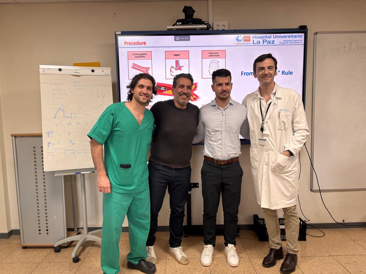 JuradoRomanAl's tweet image. Grateful for a new #ELCA workshop at @HospiLaPaz @Hemodin_LaPaz with 2 international guests, Yiannis Tsiafoutis &amp;amp; @panagiotisvar17 Thanks to all the team, the attendees, and to @Philips &amp;amp; @Biomenco for their support @MattiaBasile97 @hemodin90 @RaulmorenoMD @shci_sec @BorjaRiversa