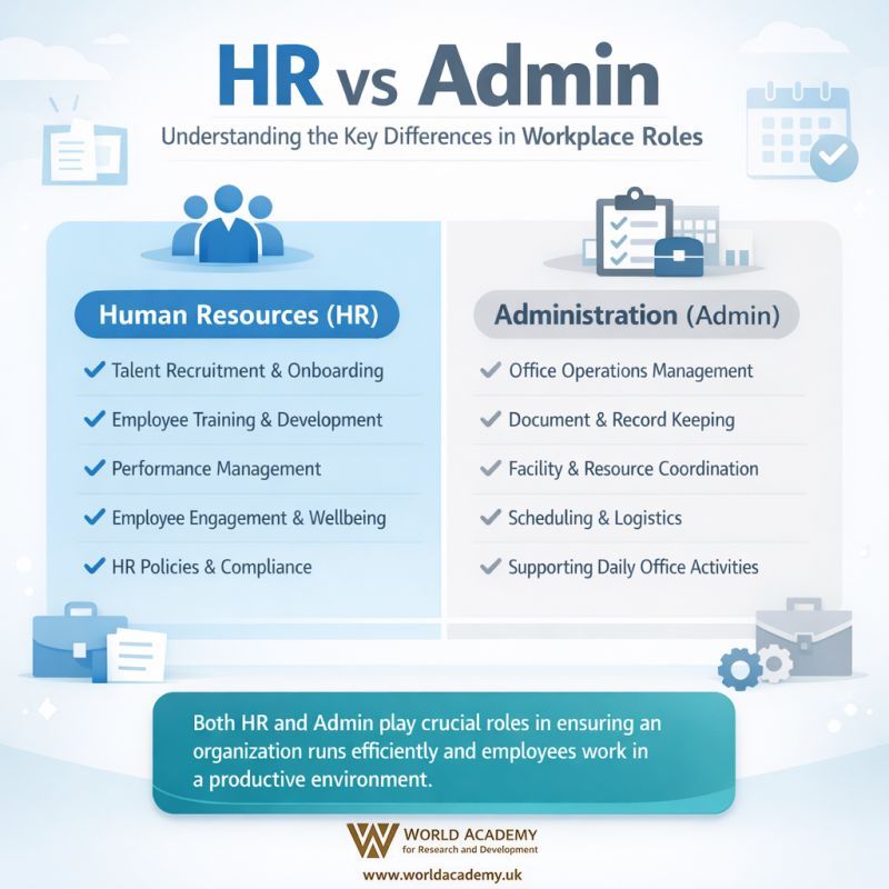 alkawsarhossen's tweet image. HR vs. Admin: Do you know the real difference? 

Many use these terms interchangeably, but they serve two distinct, vital functions. Understanding this is key to a well-structured workplace.

The breakdown:
HR = Focuses on PEOPLE 
 Admin = Focuses on OPERATIONS
#HR #Management