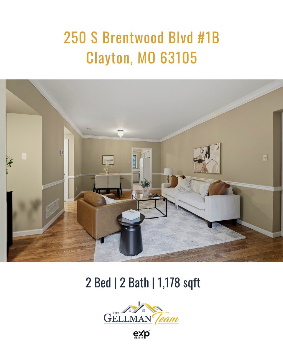 TheGellmanTeam's tweet image. Just Listed! 250 S Brentwood Blvd # 1B, Clayton 63105
250SouthBrentwoodUnit1B.com

For 24 hour information, call 314.627.0866 code 2509

Get Instant Home Value: TGTvalue.com
Search all Homes: TheGellmanTeam.com
 
#thegellmanteam #Clayton #justlisted #homeforsale