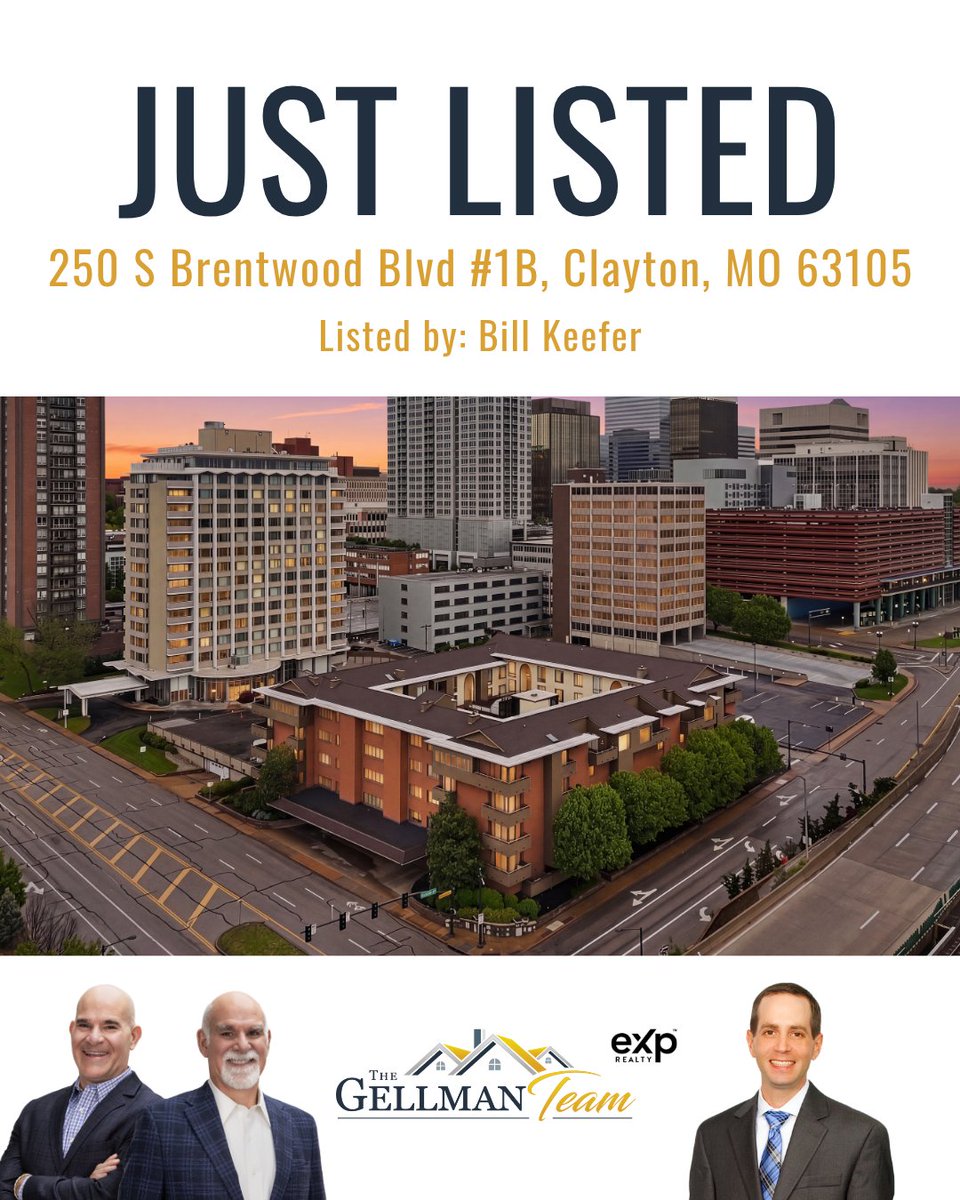 TheGellmanTeam's tweet image. Just Listed! 250 S Brentwood Blvd # 1B, Clayton 63105
250SouthBrentwoodUnit1B.com

For 24 hour information, call 314.627.0866 code 2509

Get Instant Home Value: TGTvalue.com
Search all Homes: TheGellmanTeam.com
 
#thegellmanteam #Clayton #justlisted #homeforsale