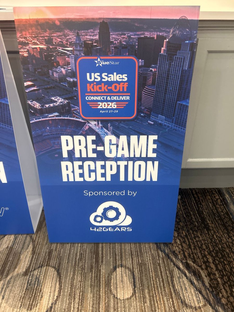 42gears's tweet image. Jeff Robbins, Rob Frame &amp;amp; Imninder Singh are on the ground at BlueStar’s US SKO in Cincinnati!

Excited to connect, exchange ideas, and strengthen our partnership.

#BlueStar #SKO #TeamOnTheMove #Partnership #42Gears