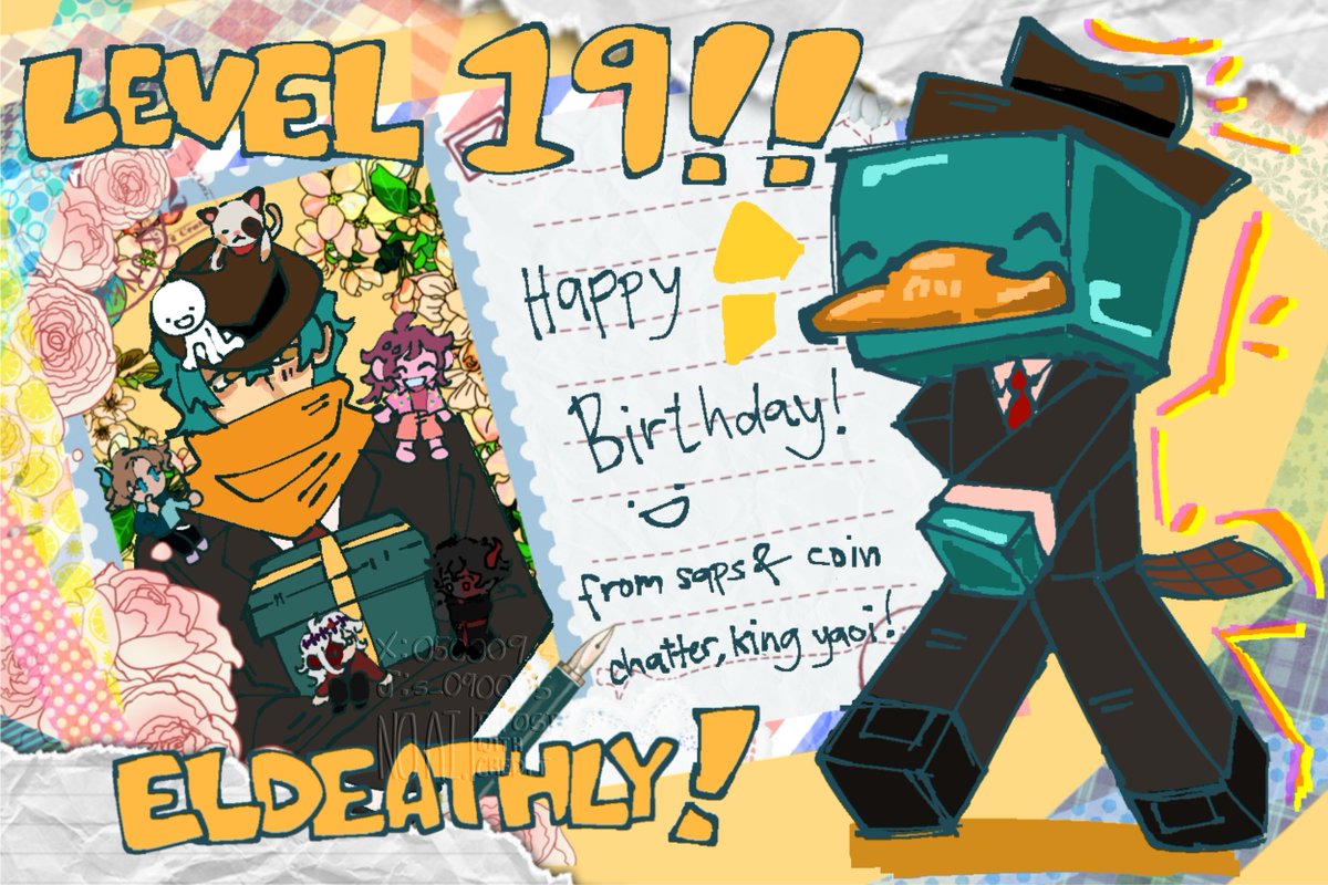 050009_s's tweet photo. LEVEL 19 ^—^ #eldeathlyfanart snuck yellow team in yet again.... https://t.co/0kEn8sHxi7