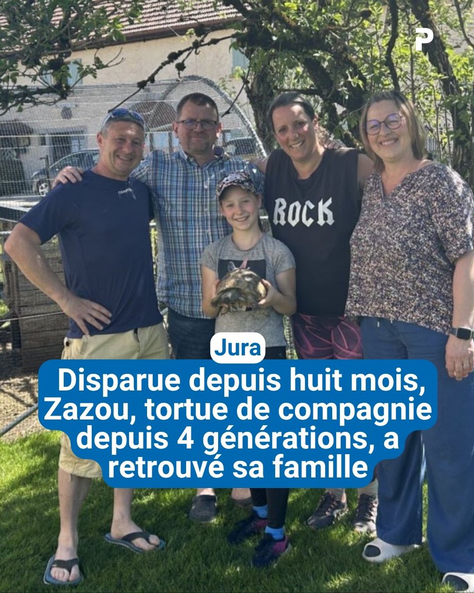 Zazou est une tortue de 72 ans qui se transmet de génération en génération. Après des mois de recherche, la persévérance a enfin payé. 
➡️c.leprogres.fr/societe/2026/0…