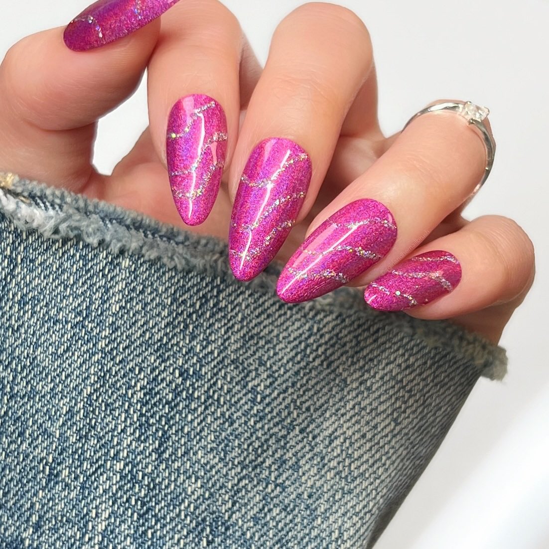 agrlndhrnalbrsh's tweet image. This month’s Random Holo Tuesday we’re spotlighting ‘Menchie The Cat’. @holotaco @nailogical #holotaconailart #holotaco #nails #nailpolish #nailart