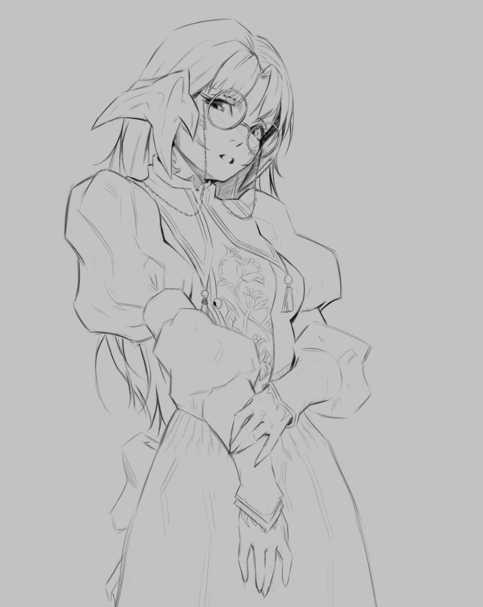 After today's FF14 patch, literally as soon as I finished MSQ, my first job was to start up CSP and draw... I couldn't handle her cuteness.