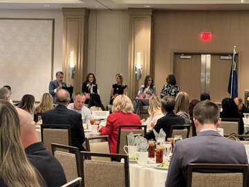 LombardoSNV's tweet photo. Another successful luncheon for the Latin Chamber featuring Stacie Weeks director of NV HA and 4 of the most powerful women in our health care industry discussing current and future state of health care in NV. Honored to represent Governor https://t.co/hzpmOCCf6m