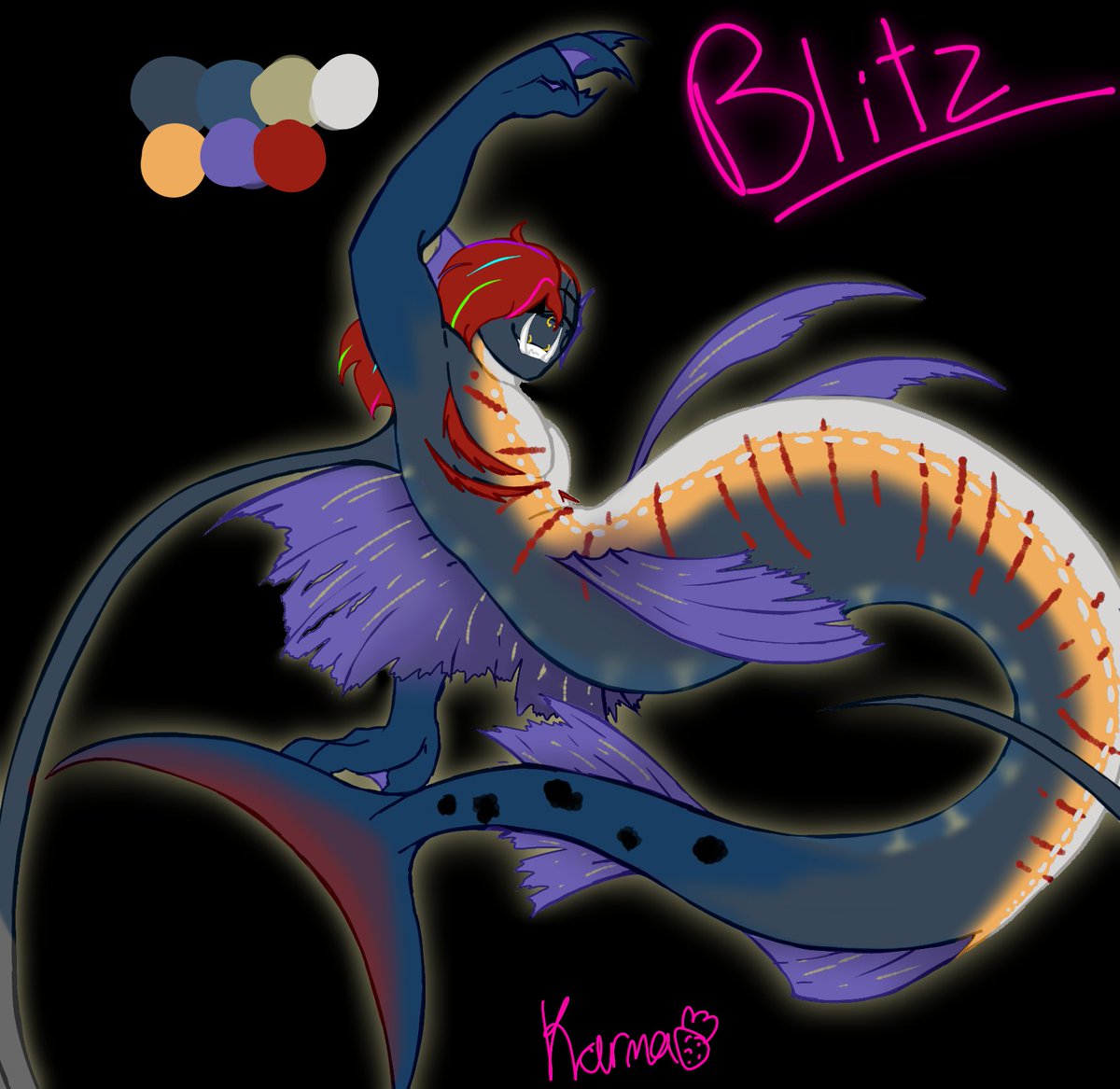 eaeodr's tweet photo. Here's monster- not necessarily a ref sheet but i drew him :3 again heavily based off @pepurroni  blitz.
#ocart #oc #art https://t.co/aqPU19BfRu