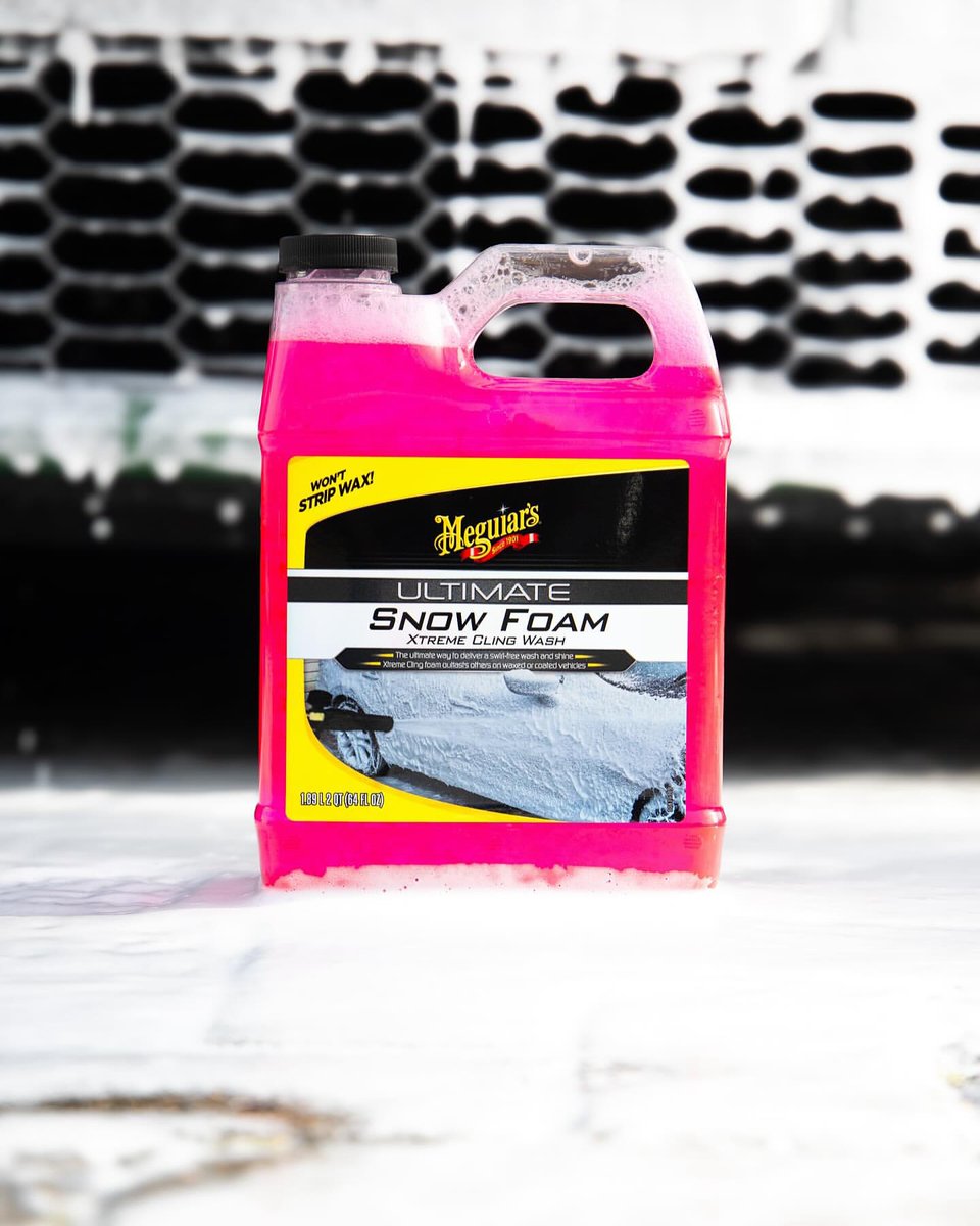 Meguiars's tweet image. Our Ultimate Snow Foam cleans without stripping protection! ❄️ 

#carwash #meguiars #snowfoam #foamcannon #foamcannon #detailing