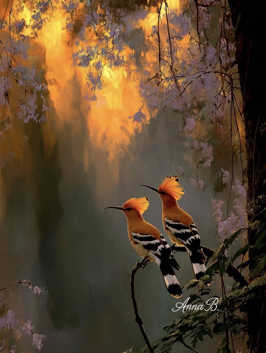 Aurora41155547's tweet image. Light Falls in Silence
#Art #AIArt #Nature #Birds #Hoopoes