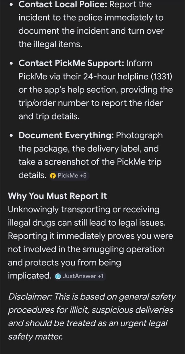 risXKS45's tweet image. Some kids I know got into trouble and had to post bail because the package they picked as rider contained heroin

@PickMeLK on top of the very little they get paid for deliveries, this is unfair - shouldn't you have coverage for your riders in these instances? #lka #belessuseless