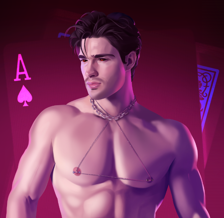 Gecko0087's tweet photo. I saw this cool art work of Gambit from Marvel Rivals with these nipple rings and chains and it looked soo good, so I decided to do a take on it in my style, I was so locked in while working on it  
#MarvelRivals https://t.co/LdimxPodBM
