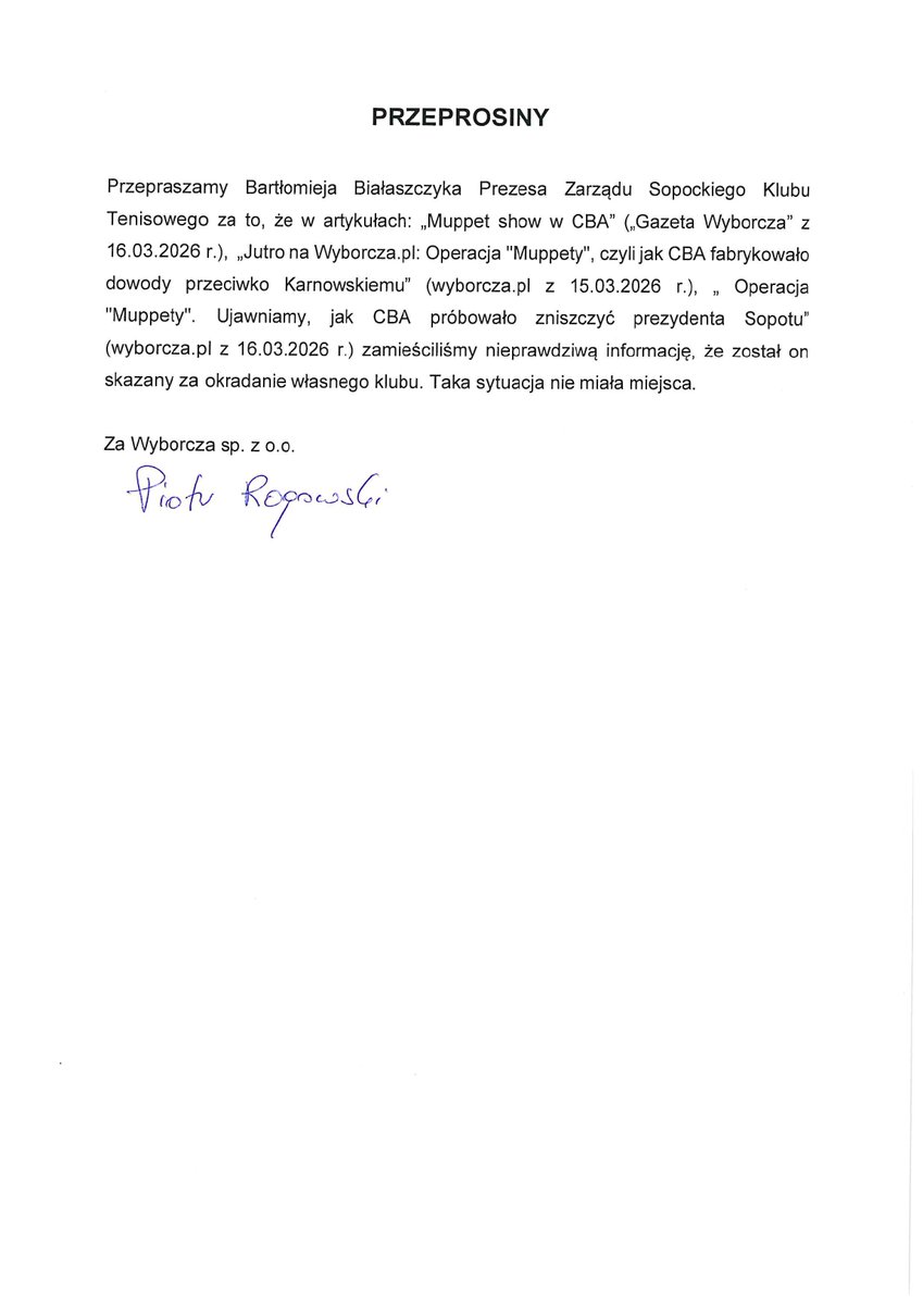 WImieniuSopotu's tweet image. Gazeta Wyborcza przeprasza za kłamstwa.
#Sopot #Wyborcza #CBA