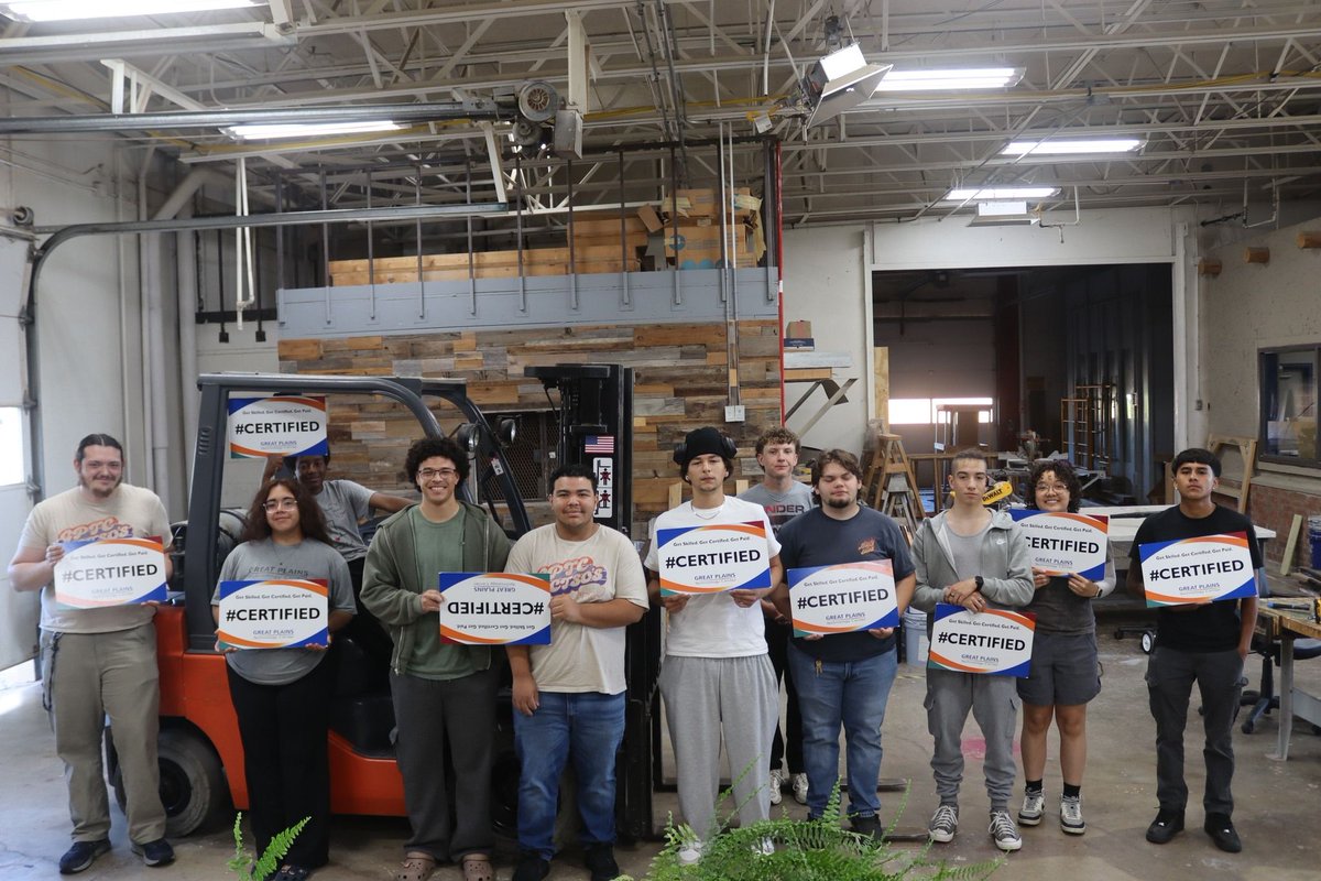 EdcGreatPlains's tweet image. Stacking credenitals!💪

Construction Trades students are officially #certified in Fork Lift Operator and OSHA-10, adding serious value to their toolbelt. These aren’t just certificates, they’re proof they’re ready to step onto a job site with confidence, awareness,