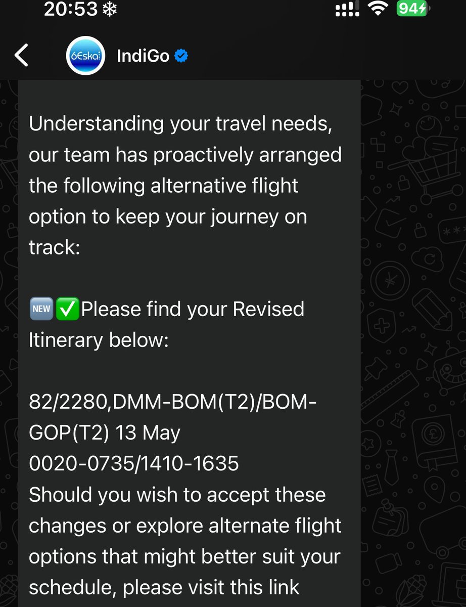 BADAR1008's tweet photo. @IndiGo6E Can I know why my flight schedule has changed, even though your website shows the same flight on the same route? This is causing me to be delayed by 2 hours at my destination. https://t.co/fESORPetom