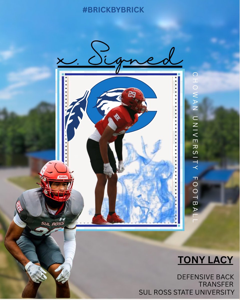 chowanfootball's tweet photo. 🚨TRANSFER ALERT🚨 | Help us welcome, Defensive Back, Tony Lacy ! 

Tony is coming to us from Sul Ross State University

#transfer #chowanfootball #brickbybrick https://t.co/GL5yYs38M0