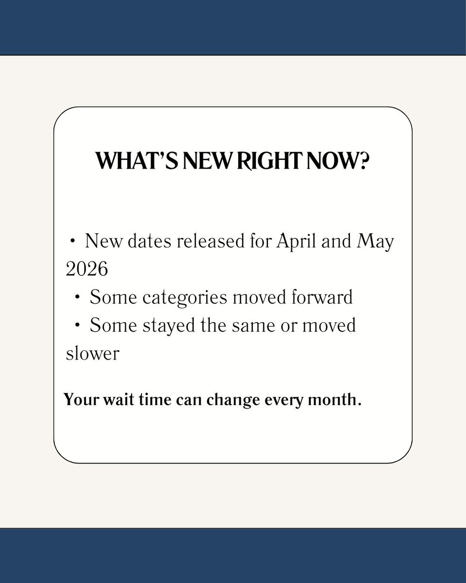 ForondaLaw's tweet image. Visa Bulletin updates can change your wait time for a green card.

forondalaw.com
calendly.com/forondalaw

#VisaBulletin #ImmigrationNews #GreenCard #USCIS #VisaUpdate #ImmigrationHelp #ForondaLaw