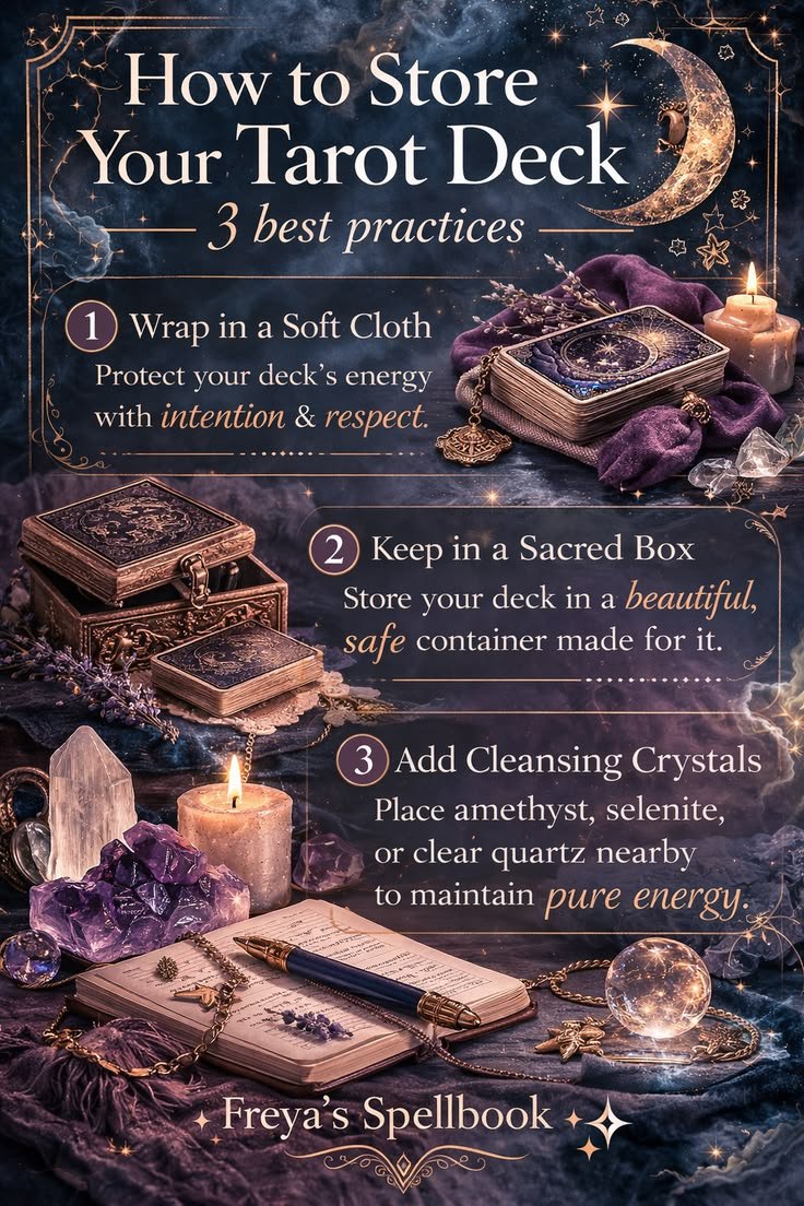 thewitchbrmclst's tweet image. How to store your Tarot Deck  #witchcraft #tarot #witch