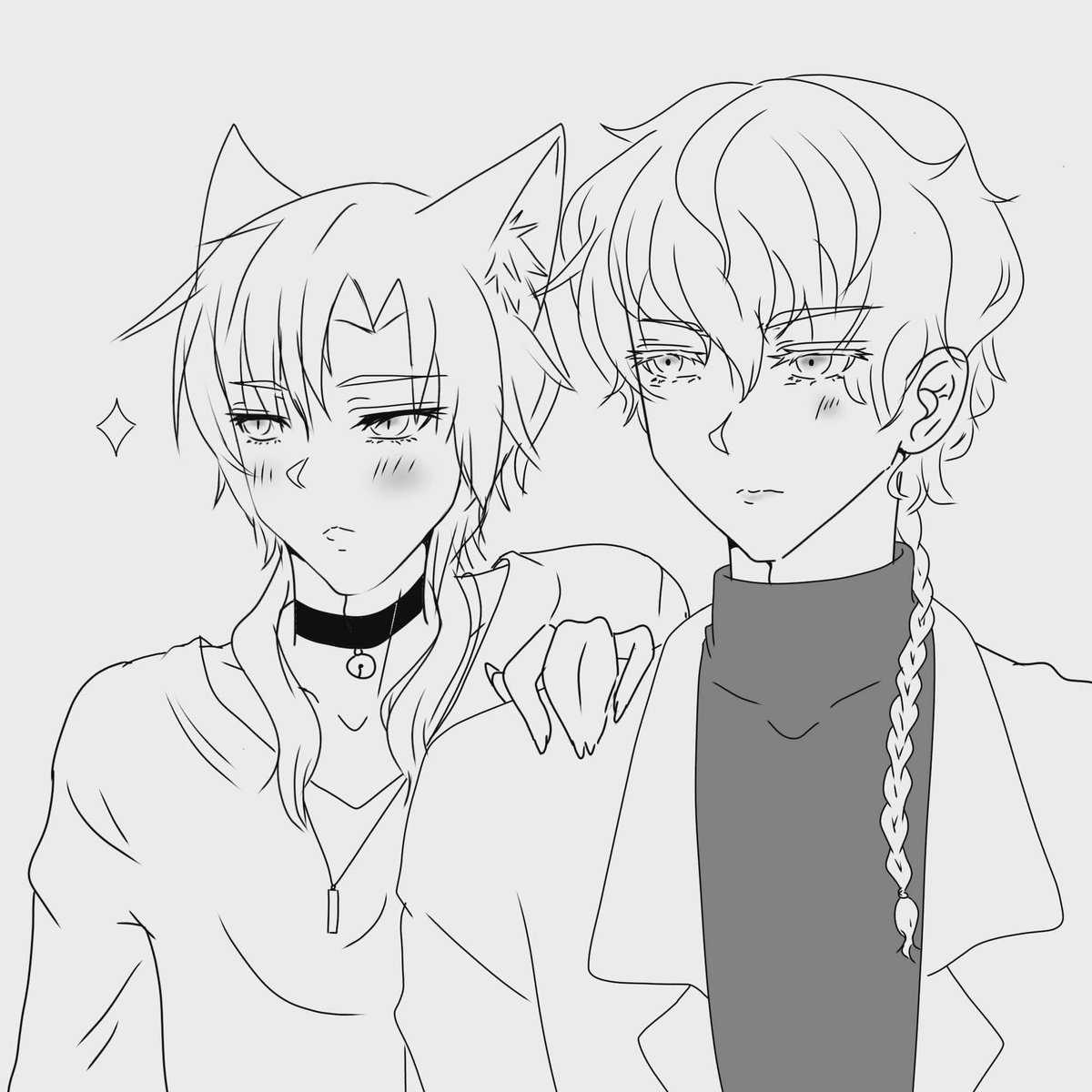 AoiMinami05's tweet photo. Decided to join this trend with my OC Cheshire and Shiro

credits to the artist for the template: https://t.co/caP7p9lLvt
The base I use is also in the comments😊

#art https://t.co/lEy0Xs2HhM