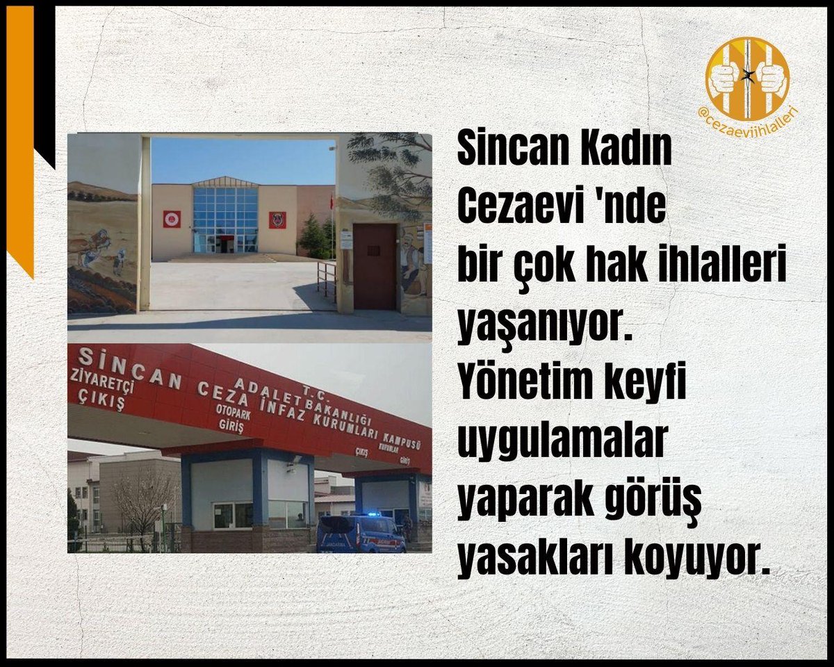 tanesi26388's tweet photo. SincanKadın Cezaevi https://t.co/FaaS2sNfJT