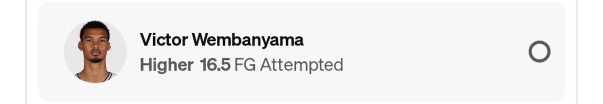 underdogpicksz's tweet image. FREE NBA PICK 🚨 

Victor Wembanyama O16.5 FG Attempted 🧪

#PrizePicks #GamblingTwitter #NBAPicks #UnderdogFantasy #DFS #draftkings              #SportsBetting #fanduel    #NBA  #sportsbook #underdog  #NBAProps #SportsGambling #FreePicks #picks #plays  #MLBPicks