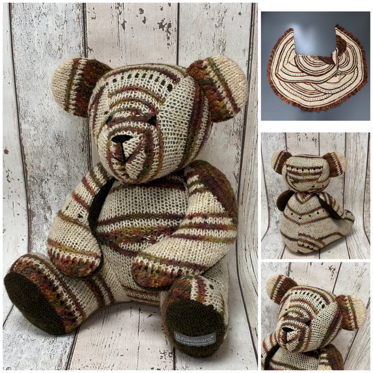 BurraBears's tweet image. Burra Bear commissions:
Burra Bear made from a beautiful hand knitted shawl with lots of sentimental value
#burrabears #Shetland