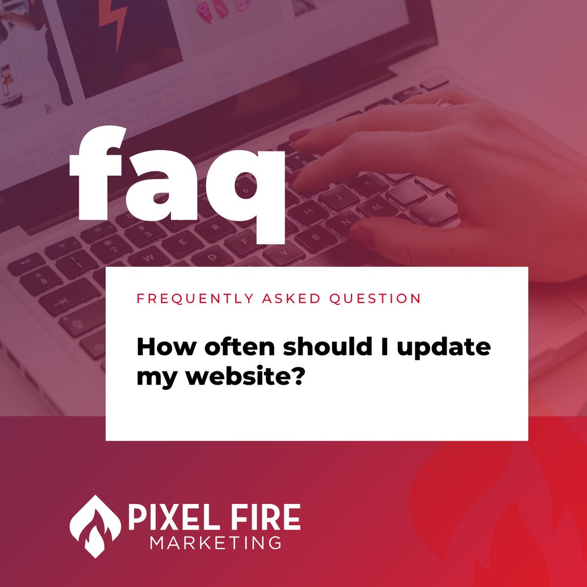 Website FAQ: How often should you update your website?

Short answer: More often than you think.

You don’t need a full redesign every year. But you do need consistent updates to stay competitive.

A website isn’t a one-time project. It’s an ongoing marketing asset.