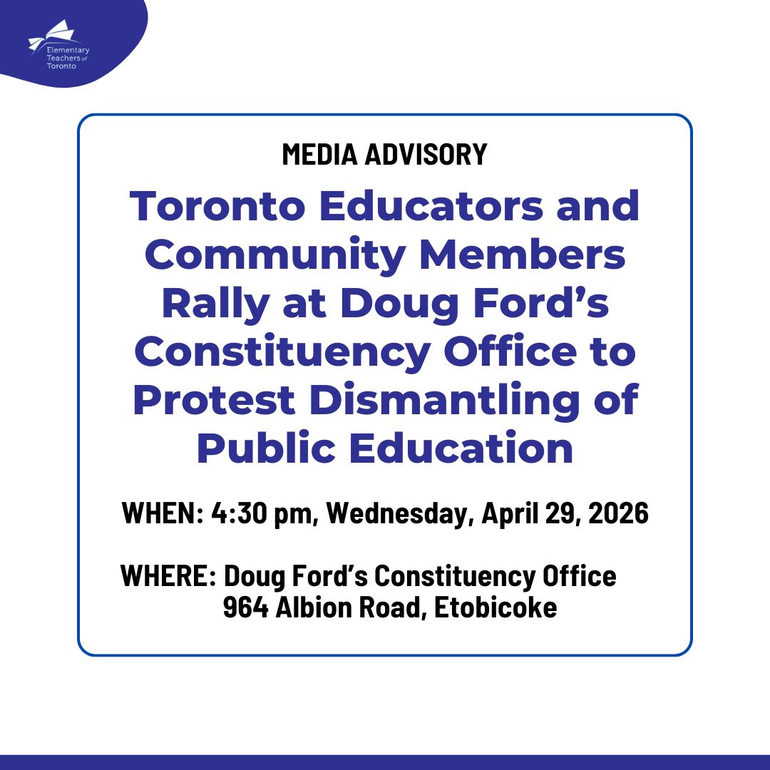 Elementary Teachers of Toronto tweet media