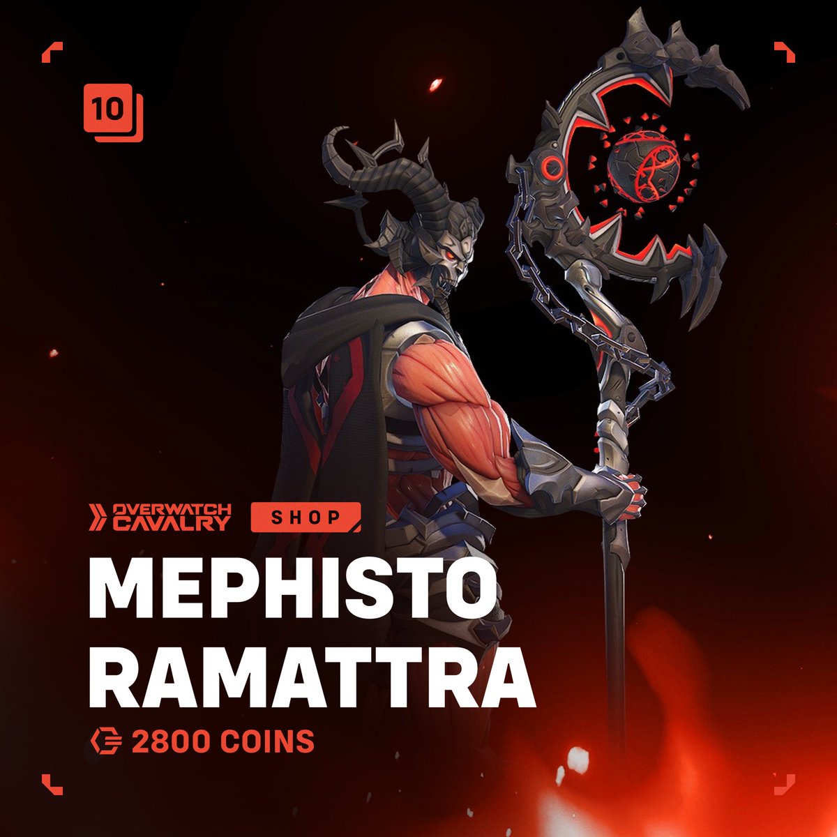 New #Overwatch x Diablo Shop Bundle: Mephisto Ramattra 🔥

🛒 Available in-game now for 2800 Overwatch Coins.