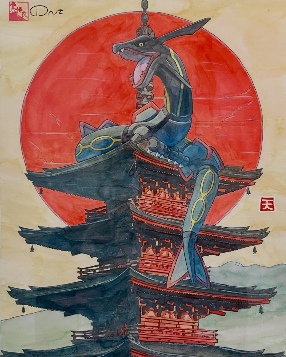 dripshop_live's tweet photo. This is what Pokémon might’ve looked like centuries ago 👀

Artist @drawzee_ reimagines Pokémon through the lens of traditional Japanese art, inspired by Edo-period styles like Ukiyo-e and Yamato-e.

With soft watercolor textures and delicate linework, these pieces transform familiar characters into something that feels timeless—like they’ve existed for hundreds of years.
#pokemon