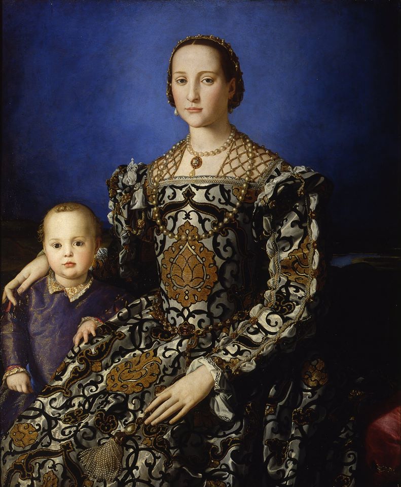 Agnolo Bronzino - Ritratto di Eleonora di Toledo col figlio Giovanni - 1544
