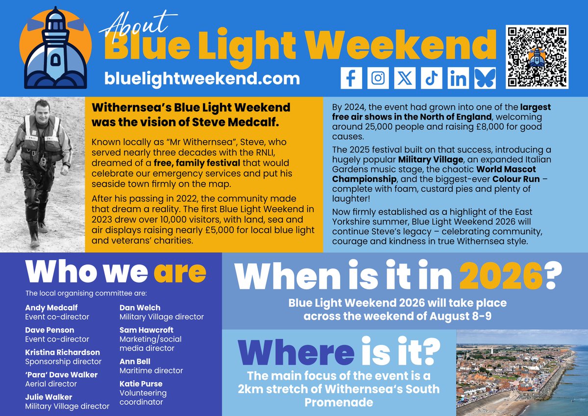 BlueLightWsea's tweet photo. 💙 So what is #BlueLightWeekend? 8-9 August 2026  https://t.co/W2CZZXKKGH https://t.co/SaJhBI3zFf