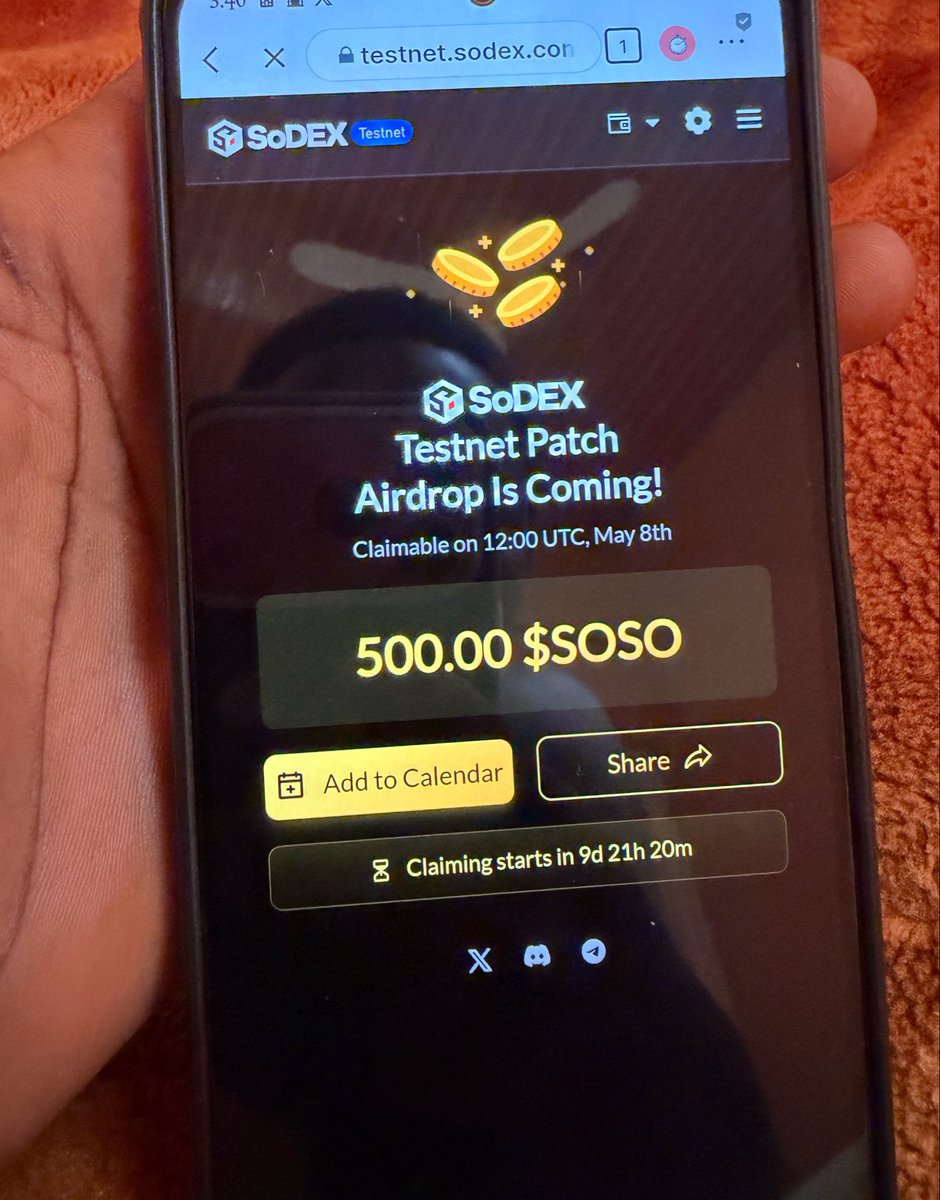 I got 500 $SOSO worth around $215 from Sodex after we made an appeal, as we were flagged as bots.

Not bad at all, thanks to Sodex and the entire SOSO Value.

Claiming in the next 9 days.

Check Here 👇

➡️ testnet.sodex.com/points

Keep interacting SOSO S2 is gonna be massively
