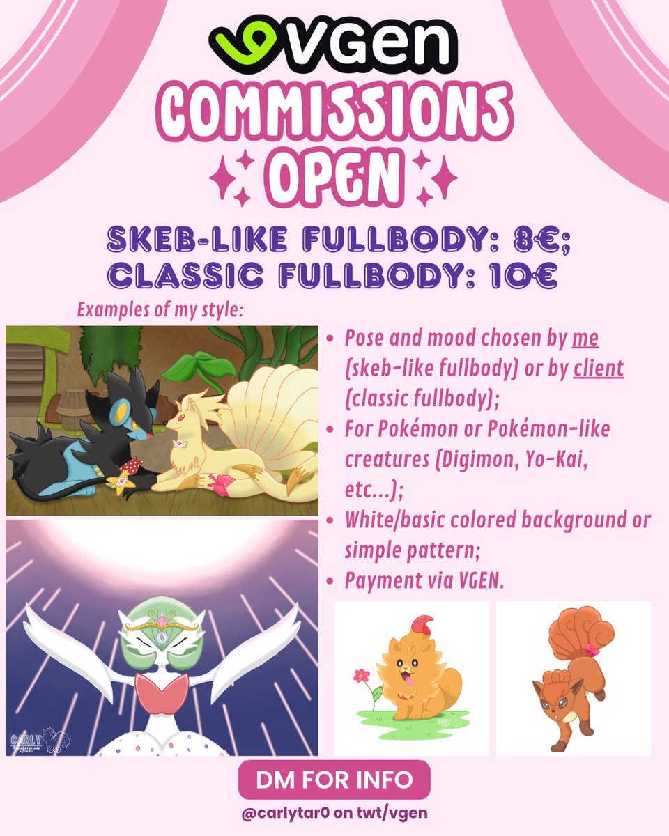 carly🥟 VGen comms open! tweet media