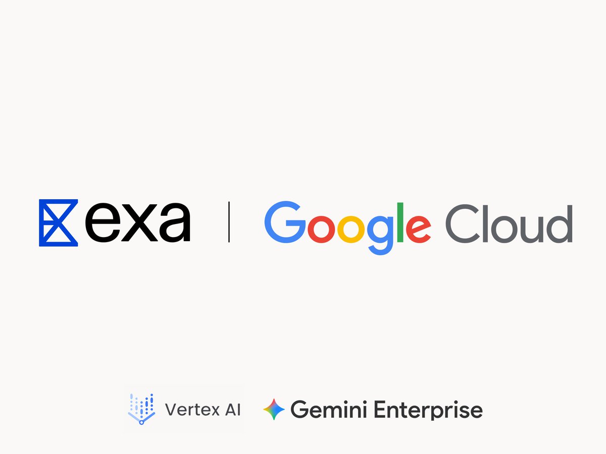 We're excited to partner with Google to offer Grounding With Exa inside of Gemini models!

Using Exa's agent-first search, Gemini models can now access billions of websites, technical docs, papers, people, companies, and more.

10^18🤝10^100