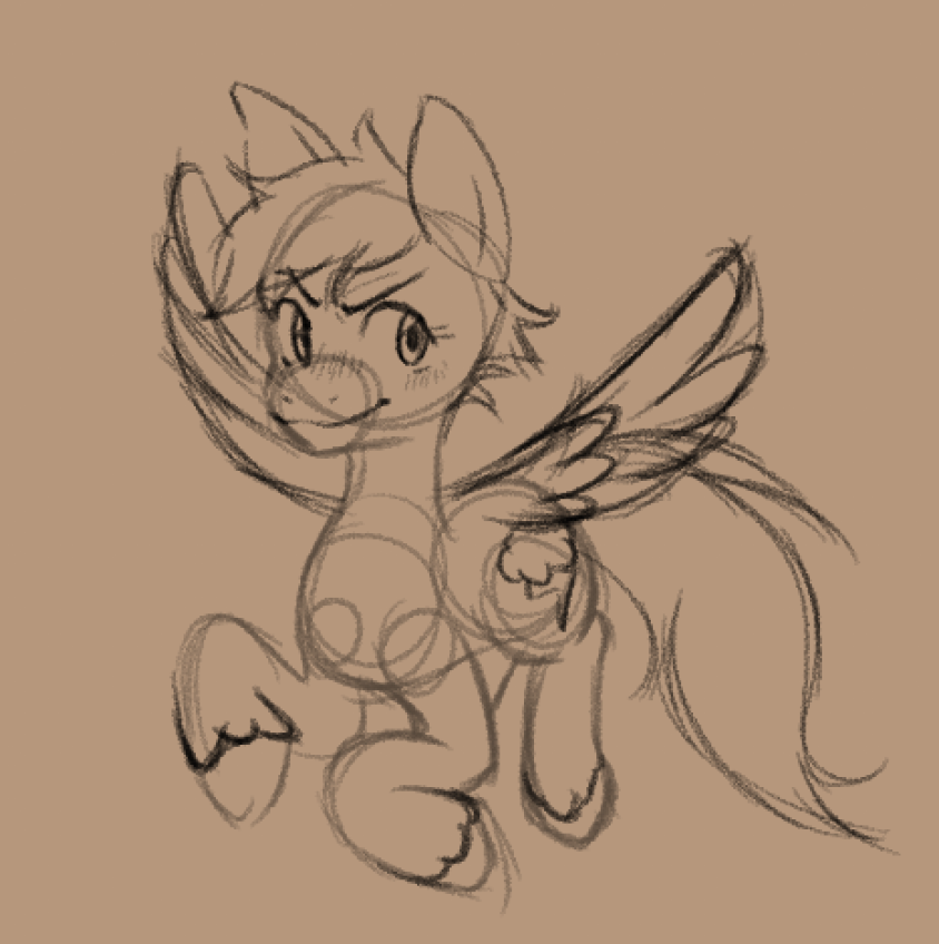GabisGallery's tweet photo. made this sketch of rainbow dash (redesigned) today on stream and i think she looks so cute oh.... #mlp https://t.co/RxZDALdfXR