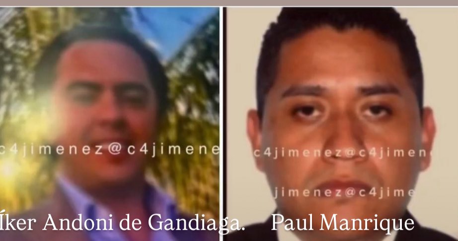 HUACHICOLEROS en LA MIRA
Íker Andoni de Gandiaga
Paul Manrique ex encargado d <a href="/FGRMexico/">FGR México</a> en combate al huachicol.
El Iker se dice empresario de hidrocarburos.
En realidad roba combustible en ductos de <a href="/Pemex/">Petróleos Mexicanos</a>
Paul le daba protección.
Si los ubica, avise a <a href="/SSPCMexico/">Secretaría de Seguridad y Protección Ciudadana</a> <a href="/SEMAR_mx/">SEMAR México</a>