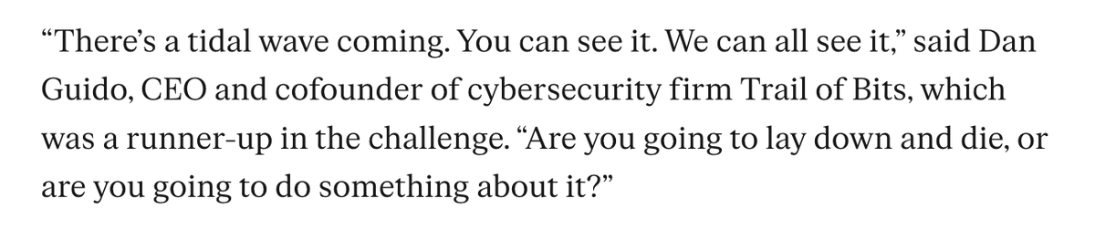 dguido's tweet photo. Good takes on the current state of software security inside 💪
https://t.co/7Cq3hsyvqy https://t.co/gyp5FOXhVE