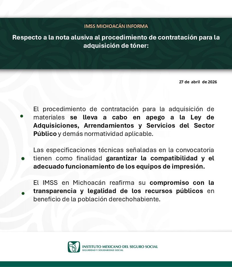 IMSS Michoacán tweet media