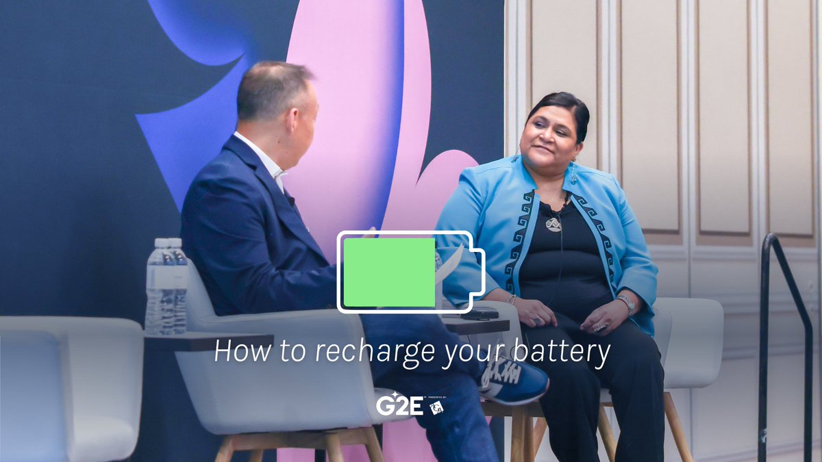 G2Eshows's tweet photo. For when your battery is running on "E." #G2E2026 💙 https://t.co/3wo4oY4VB4