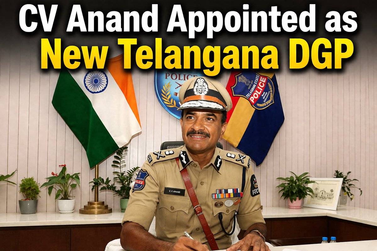 TheHydPost's tweet image. CV Anand Appointed as New #Telangana #DGP
#Hyderabad