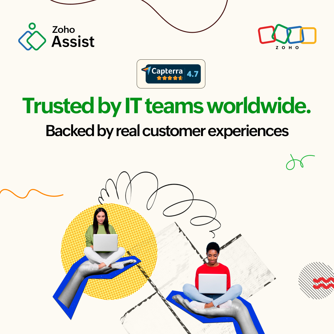 ZohoAssist's tweet image. Real users. Real reviews. Real results.

#ZohoAssist has been rated on Capterra by IT professionals and support teams who rely on it every day. Fast connections, reliable sessions, and a tool built to perform when it matters most.

🔗 zma.page/assist

#zoho #remotedesktop